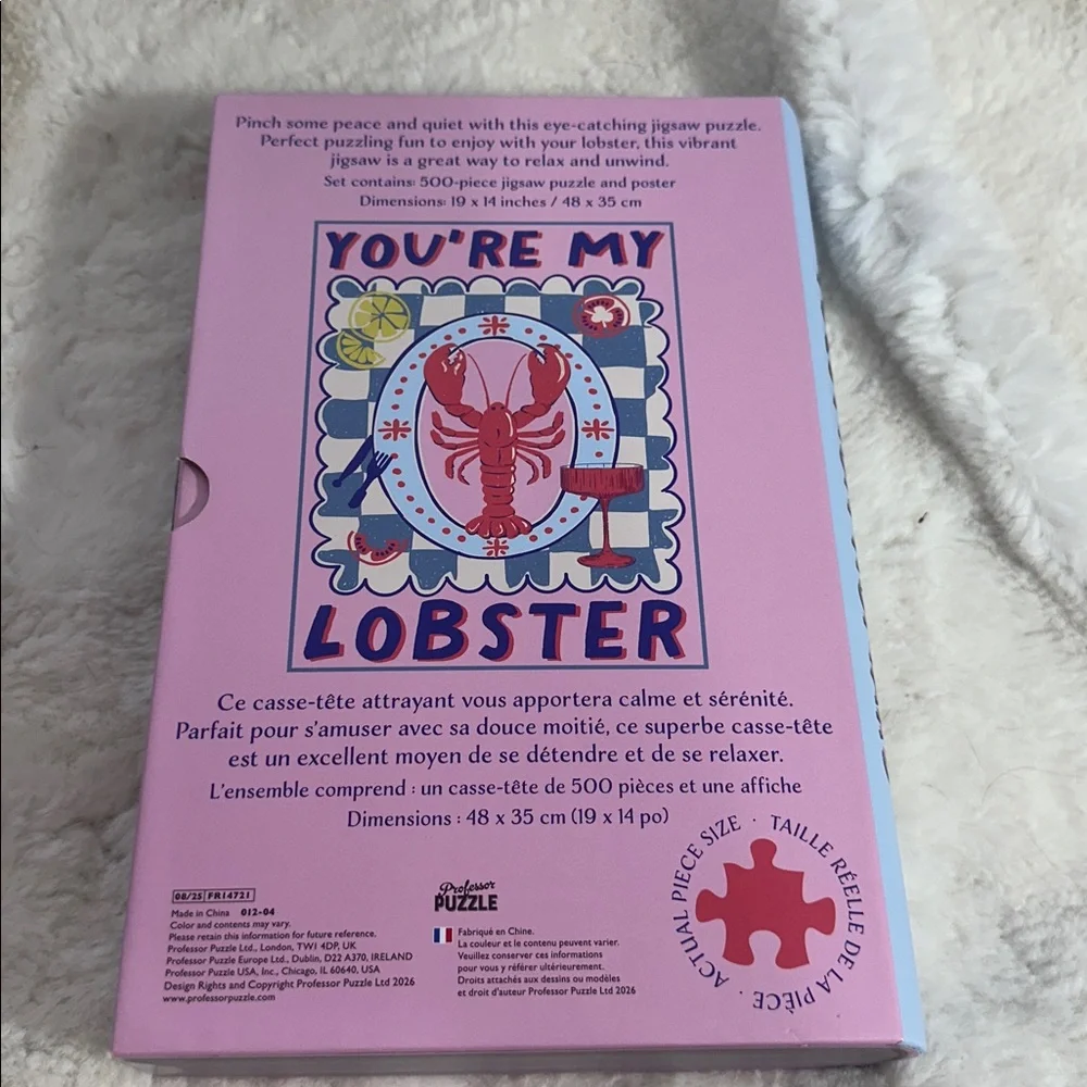 Coastal lobster 500 piece jigsaw puzzle